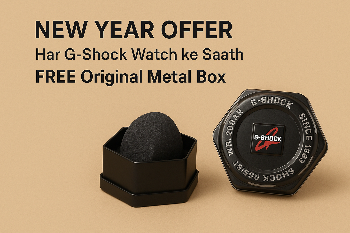 G-SHOCK GM-2100 Full Metal Gold Bezel Black Dial