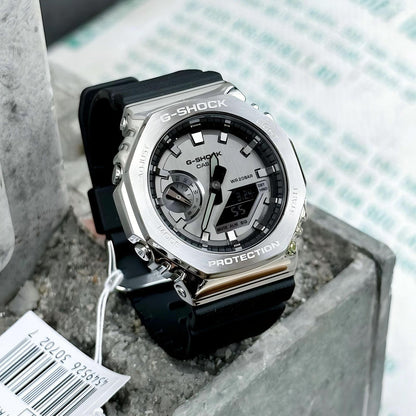G-SHOCK-2100 METAL SILVER-BLACK