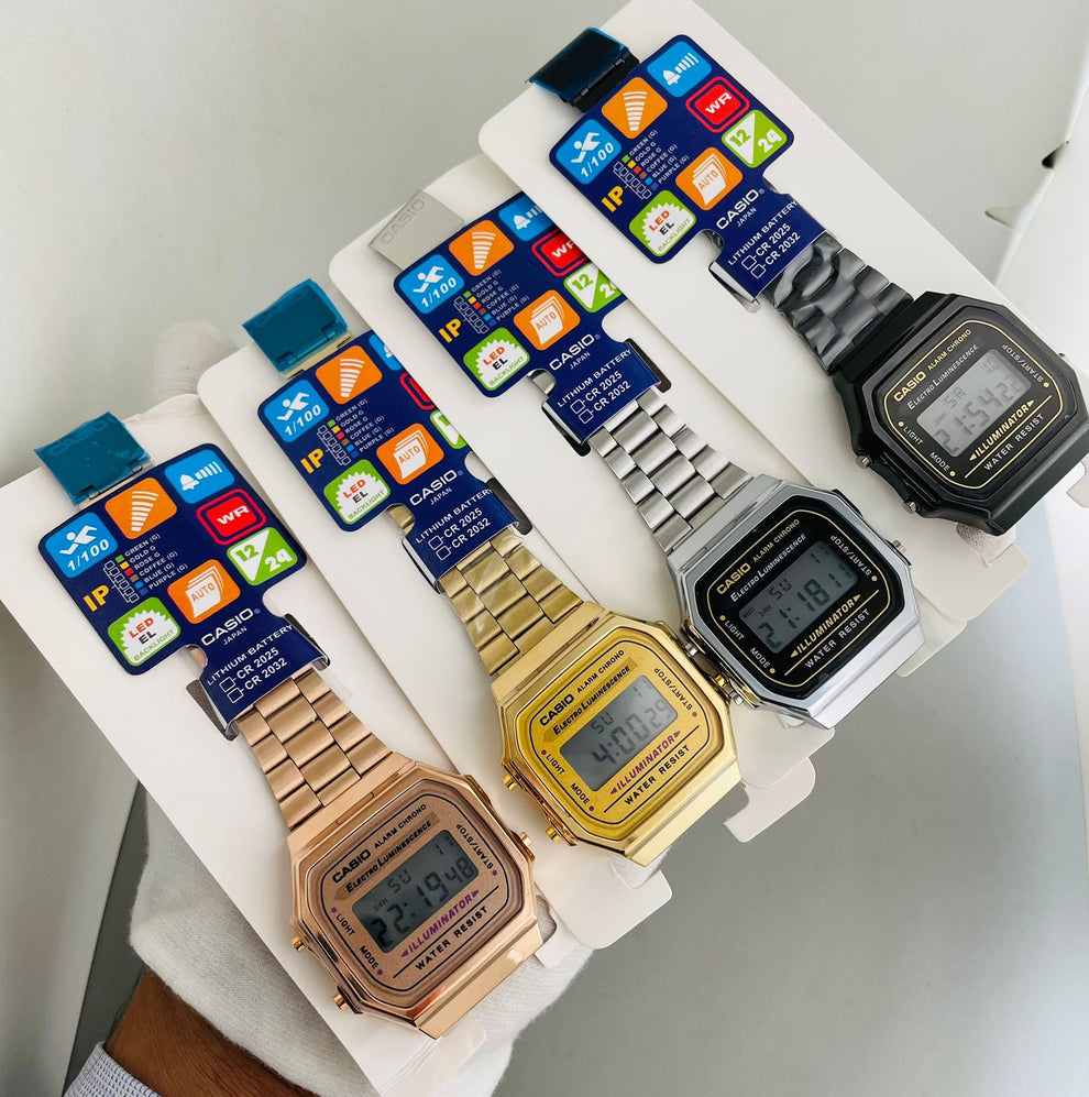 VINTAGE A168 UNISEX DIGITAL WATCH