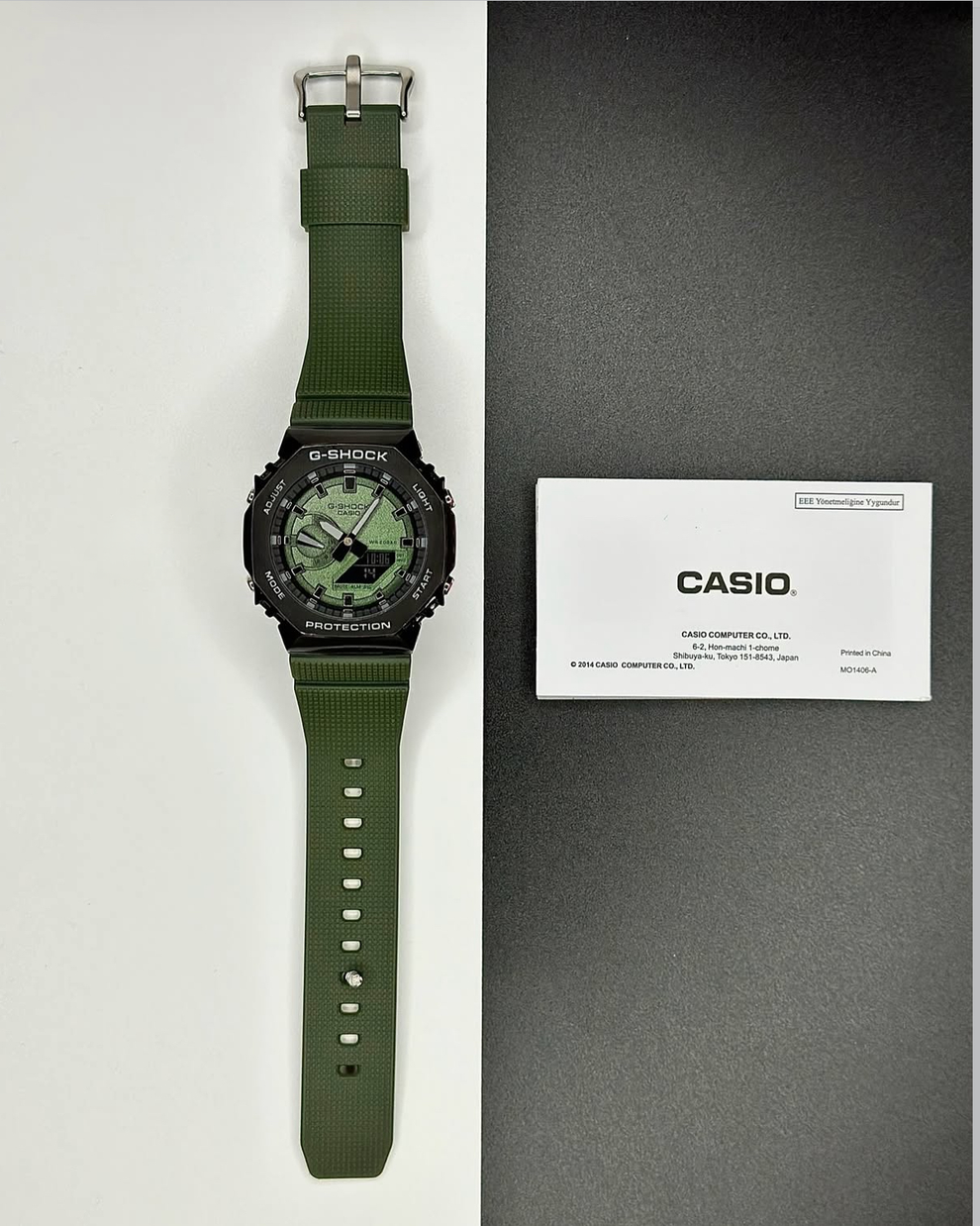 GM 2100 GREEN METAL BODY WATCH
