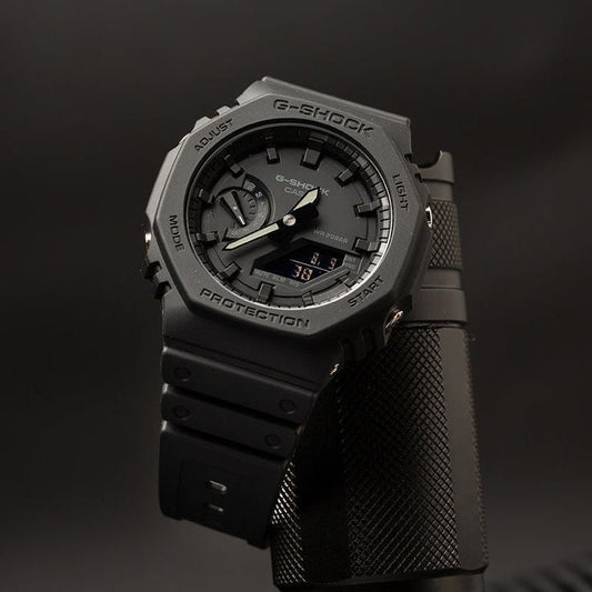 GA-2100 BLACK CHRONOGRAPH WORKING |