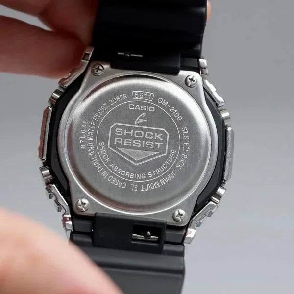 G-SHOCK-2100 METAL SILVER-BLACK