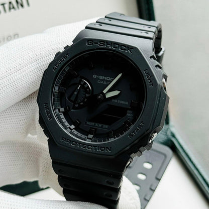 GA-2100 BLACK CHRONOGRAPH WORKING |