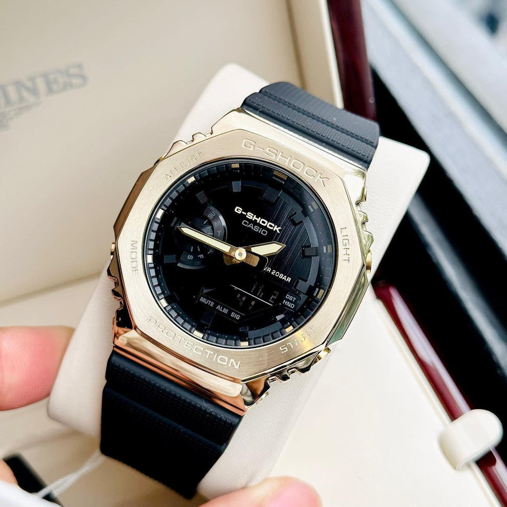 G-SHOCK GM-2100 Full Metal Gold Bezel Black Dial
